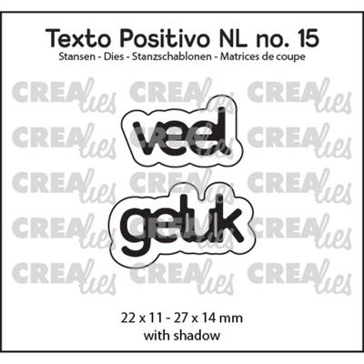 Crealies • texto positivo snijmallen veel geluk