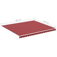 VidaXL Vervangingsdoek voor luifel 4x3,5 m bordeauxrood - thumbnail