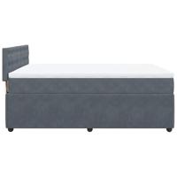 Boxspring met matras fluweel donkergrijs 140x190 cm - thumbnail