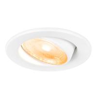 Malta LED inbouwspot - 5 Watt 480 lumen - Dim to warm - Rond - Kantelbaar - IP44 waterdicht - Wit - Incl. Quick Connector box - Wit - thumbnail