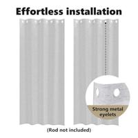 VidaXL Voile gordijn 2 pcs lichtgrijs 245 x 140 cm polyester - thumbnail