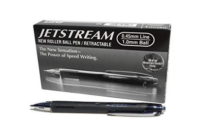 Boligrafo de tinta líquida Uni-Ball Jetstream Zwart 1 mm (12 Onderdelen)