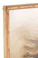 J-Line Wanddecoratie Leeuw Hout|Glas Bruin - thumbnail