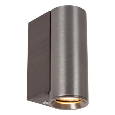 Lucide DUPLA - Wandspot / Wandlamp - 1xGU10 (MR11) - Grijs ijzer