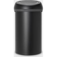 Brabantia touch bin 60 liter mineral moonlight black - thumbnail