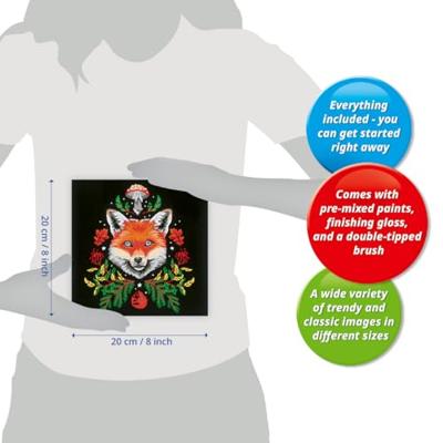 Set voor verven op nummer Ravensburger Fox 22 Onderdelen