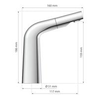 EISL COOL mengkraan wastafel met uittrekbare mousseur | chroom - NI075COCR - NI075COCR - thumbnail