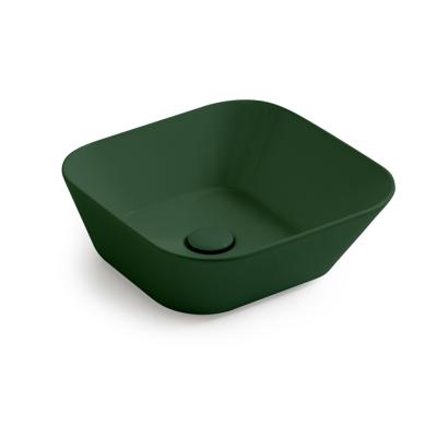 Waskom By Goof Mees Design Opbouw Wastafel Vierkant 42x42 cm Mat Groen By Goof