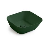 Waskom By Goof Mees Design Opbouw Wastafel Vierkant 42x42 cm Mat Groen By Goof - thumbnail