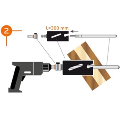 Gatzaag 60mm M42 300mm diep Mandrex Bi-metaal SpeedXcut met Quick Adapter