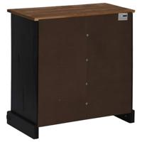 Dressoir HALDEN met schuifdeur 80x40x80 cm massief hout zwart - thumbnail