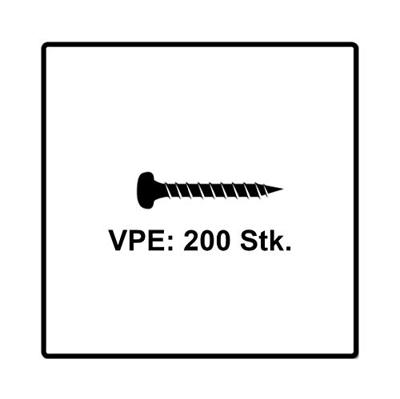 Fischer 670102 Power-Fast II Spaanplaatschroef 3.5 mm 30 mm T-profiel Staal Galvanisch verzinkt 200 stuk(s)