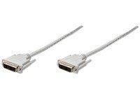 Digitus AK-320107-020-S DVI-kabel DVI Aansluitkabel DVI-D 18+1-polige stekker, DVI-D 18+1-polige stekker 2.00 m Zwart Schroefbaar