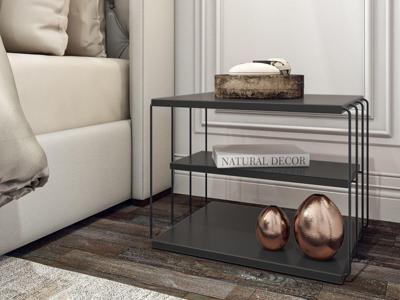 Bijzettafel LEBRON 50 cm antraciet