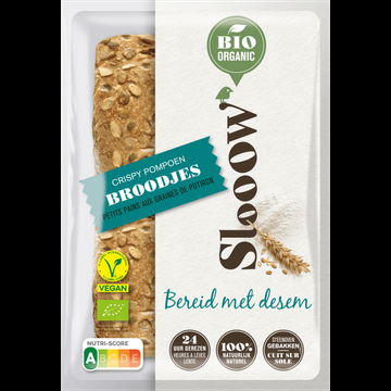 SlooOW Bio Organic Crispy Pompoen Broodjes 320 g bij Jumbo SlooOW Bio Organic Crispy Pompoen Broodjes 320 g bij Jumbo