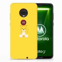 Motorola Moto G7 | G7 Plus Telefoonhoesje met Naam Baby Leopard - thumbnail