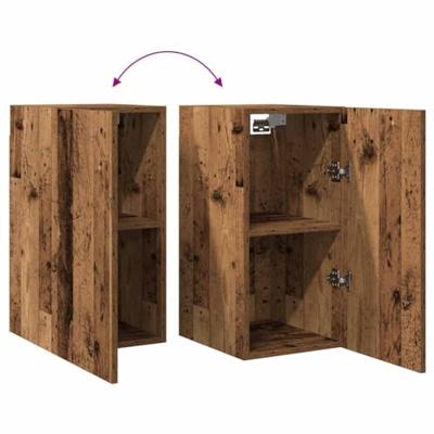 Tv-meubel 30,5x30x60 cm bewerkt hout oud houtkleurig