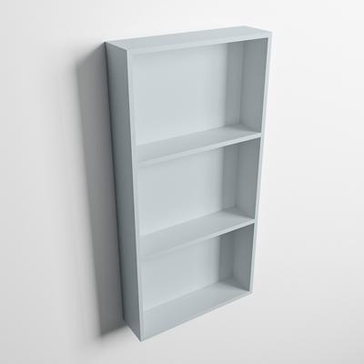 MONDIAZ EASY Nis 59,5x29,5cm in solid surface kleur Clay | Clay. 3 vakken geschikt voor in- of opbouw MONDIAZ EASY Nis 59,5x29,5cm in solid surface kleur Clay | Clay. 3 vakken geschikt voor in- of opbouw