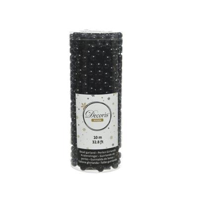Kralenketting plastic 10 cm zwart Kerst Decoris - Decoris