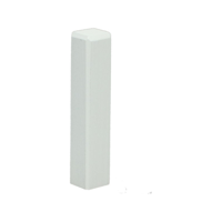 Hoek/eindstuk t.b.v. MDF plint 70x12 wit RAL9016 - thumbnail