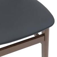 Eetkamerstoelen met kussens 2 st massief hout rubber bruin - thumbnail
