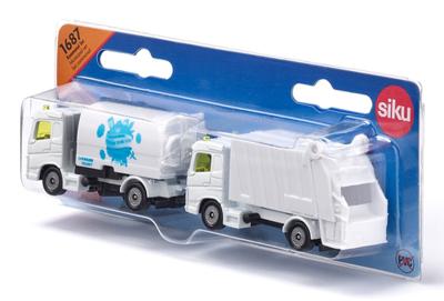 Siku veegmachine & vuilniswagen 1:87