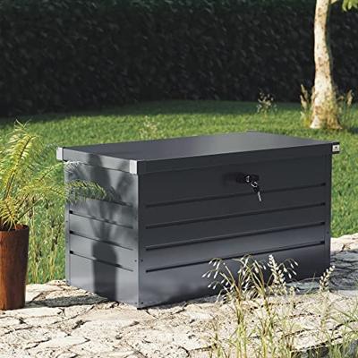Tuinbox Kussenbox Antraciet 385L metaal afsluitbaar - thumbnail