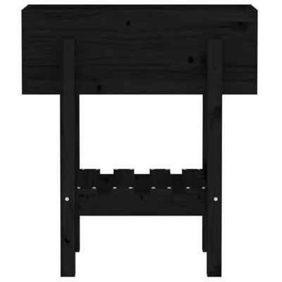 Plantenbak 62x30x69 cm massief grenenhout zwart Plantenbak 62x30x69 cm massief grenenhout zwart