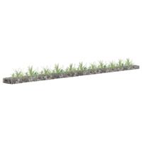 Gabion plantenbak verhoogd 450x30x10 cm gegalvaniseerd staal - thumbnail