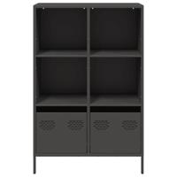 Hoge kast 68x39x103,5 cm staal zwart - thumbnail