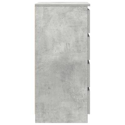 Dressoir 37,5x35x76 cm bewerkt hout betongrijs