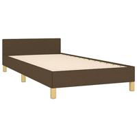 Bedframe zonder matras 100x200 cm stof donkerbruin - thumbnail