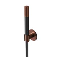 Staafhanddouche Hotbath Cobber Met Doucheslang En Wandsteun Aansluiting Geborsteld Koper PVD - thumbnail