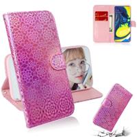 Voor Galaxy A80/A90 effen kleur kleurrijke magnetische Buckle horizontale Flip PU lederen draagtas met houder & kaartsleuven & portemonnee & Lanyard ( - thumbnail