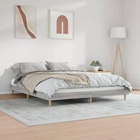 Bedframe bewerkt hout grijs sonoma eikenkleurig 200x200 cm - thumbnail