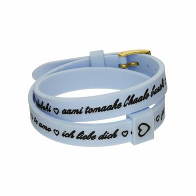 Armband Dames il mezzometro I LOVE YOU GOLD - BRACCIALE IN SILICONE/SILICONE BRACELET Armband Dames il mezzometro I LOVE YOU GOLD - BRACCIALE IN SILICONE/SILICONE BRACELET