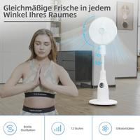 Be Cool Staande ventilator 80 W Timer, Met afstandsbediening, Zwenkbaar - thumbnail