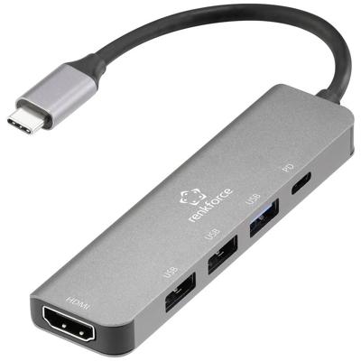 Renkforce RF-DKS-903 5-in-1 USB-C dockingstation Geschikt voor merk (dockingstation): Universeel USB-C Power Delivery Renkforce RF-DKS-903 5-in-1 USB-C dockingstation Geschikt voor merk (dockingstation): Universeel USB-C Power Delivery
