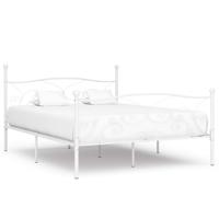 Bedframe met lattenbodem metaal wit 180x200 cm - thumbnail