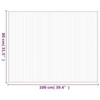 Vloerkleed rechthoekig 80x100 cm bamboe donkerbruin - thumbnail