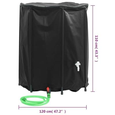 Watertank met kraan opvouwbaar 1250 L PVC - thumbnail