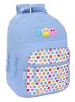Schoolrugzak Smiley Joyful Blauw Multicolour 32 x 42 x 15 cm - thumbnail