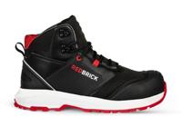 Redbrick werkschoenen - Pulse Overnose - hoog - met kruipneus - S3 - zwart / rood - maat 47 - thumbnail