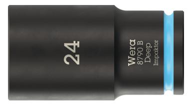 Wera 8790 B Impaktor Deep 05005563001 Dop (zeskant) Dopsleutelinzetstuk 24 mm Wera 8790 B Impaktor Deep 05005563001 Dop (zeskant) Dopsleutelinzetstuk 24 mm