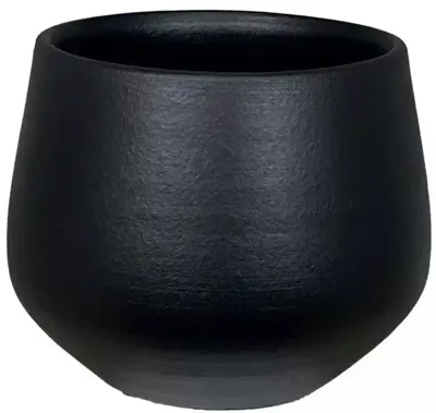 HS Petra bloempot rond 33x31cm zwart