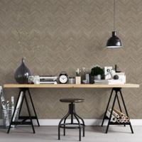 Noordwand behang topchic herringbone bruin - thumbnail