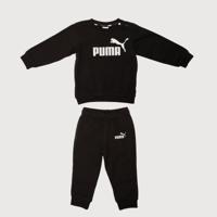PUMA Minicats Essentials Crew Trainingspak Baby / Peuters Zwart Wit - thumbnail