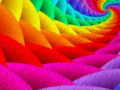 Gradient Rainbow Swirl Puzzel 1000 Stukjes Gradient Rainbow Swirl Puzzel 1000 Stukjes