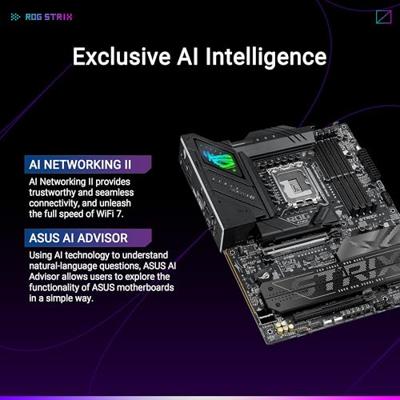 Moederbord - ASUS - ROG STRIX B860-F GAMING WIFI - Intel B860 LGA 1851 (Socket V1) ATX
