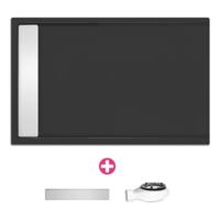 Xenz Easy Tray douchevloer - 140x80x5cm - acryl - zonder gootcover - ebony 6943-29 - thumbnail